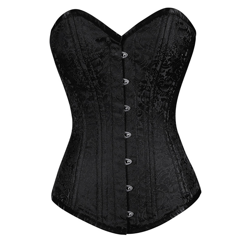 Attitude Corsets - Elodiron Overbust corset - Double Bone - Waist Training - Black